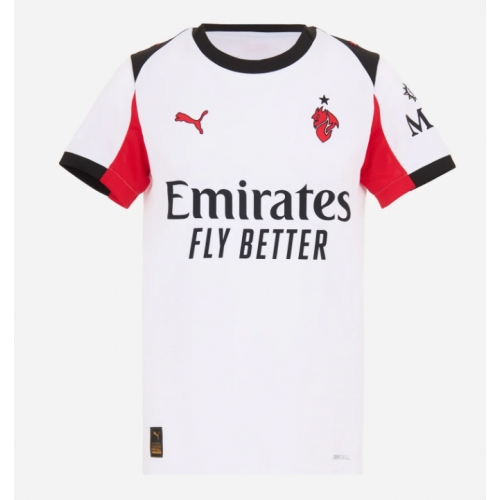 Billige Fotballdrakt AC Milan Replika Bortedrakt Dame 2025-26 Kortermet Billige Fotballdrakt AC Milan Replika Bortedrakt Dame 2025-26 Kortermet